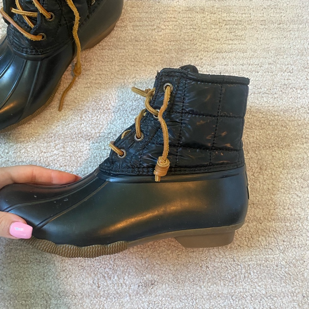Black Sperry boots (barely worn)